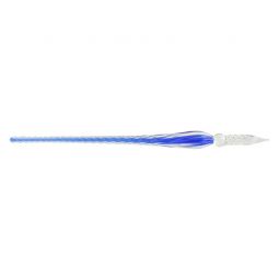 Plume verre torsadée bleu nuit 18cm  Ikaipaka jeux & jouets