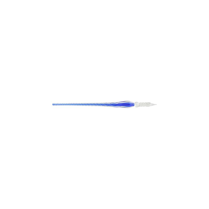 Plume verre torsadée bleu nuit 18cm  Ikaipaka jeux & jouets