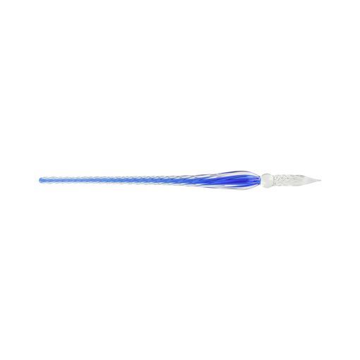 Plume verre torsadée bleu nuit 18cm  Ikaipaka jeux & jouets