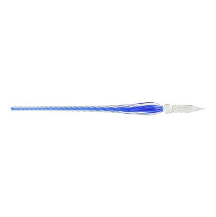 Plume verre torsadée bleu nuit 18cm  Ikaipaka jeux & jouets