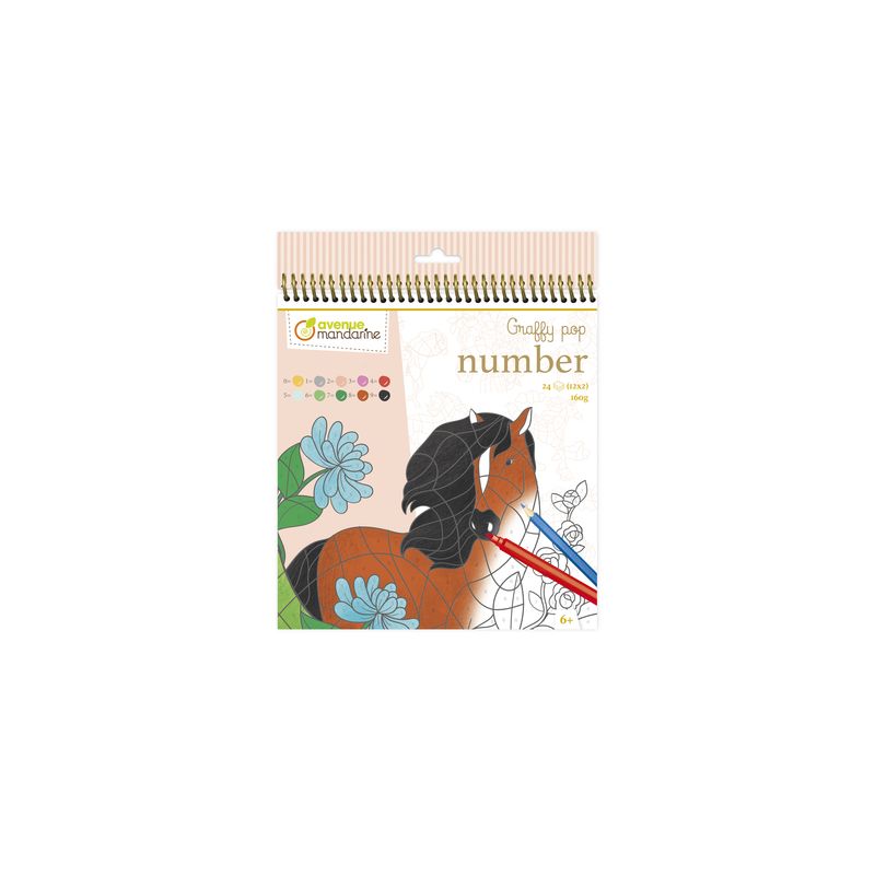 Graffy Pop Chevaux Coloriages aux numéros Avenue Mandarine