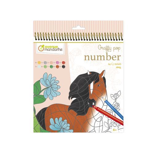Graffy Pop Chevaux Coloriages aux numéros Avenue Mandarine