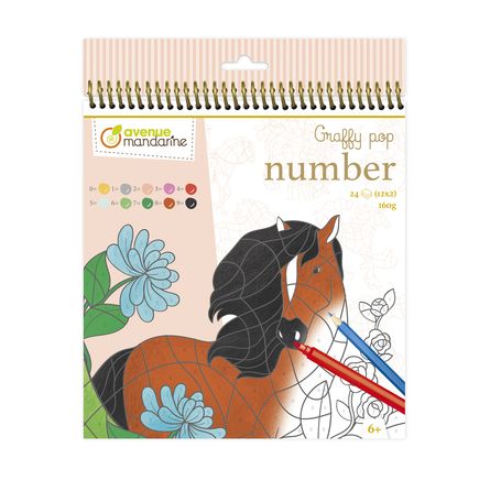 Graffy Pop Chevaux Coloriages aux numéros Avenue Mandarine