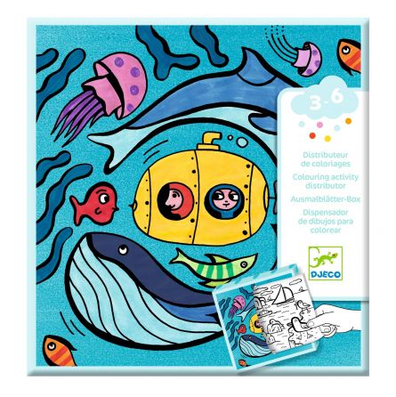 Distributeur de Coloriages Océan Djeco Ikaipaka jeux & jouets