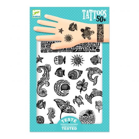 Tatouages Tattoos Djeco Polynésie Djeco Ikaipaka jeux & jouets