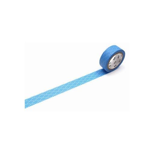 Masking Tape Motif Vague Seigaiha Bleu Oz Ikaipaka jeux &