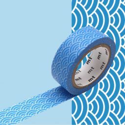 Masking Tape Motif Vague Seigaiha Bleu Oz Ikaipaka jeux &