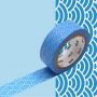 Masking Tape Motif Vague Seigaiha Bleu Oz Ikaipaka jeux &
