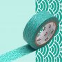 Masking Tape Motif Vague Seigaiha Vert Oz Ikaipaka jeux &