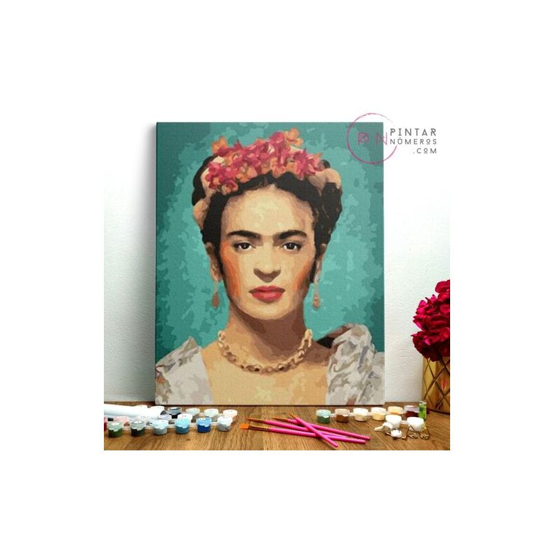 Peinture aux numéros Frida Kahlo II Pintar Numeros Ikaipaka