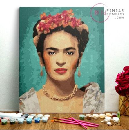 Peinture aux numéros Frida Kahlo II Pintar Numeros Ikaipaka
