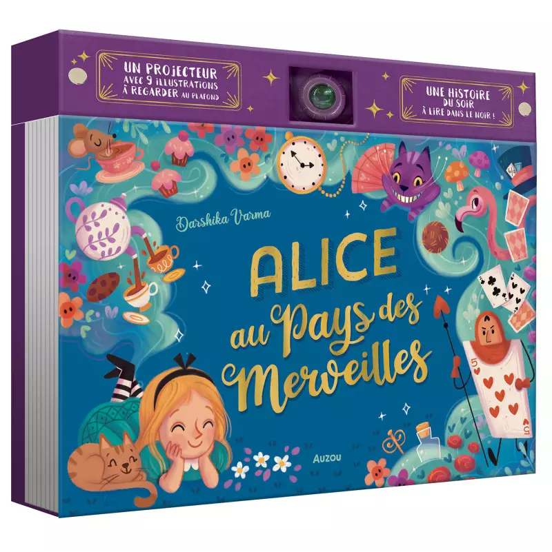 Livre projecteur Alice au pays des merveilles AUZOU Ikaipaka