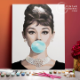 Peinture aux numéros Audrey Hepburn Pintar Numeros Ikaipaka