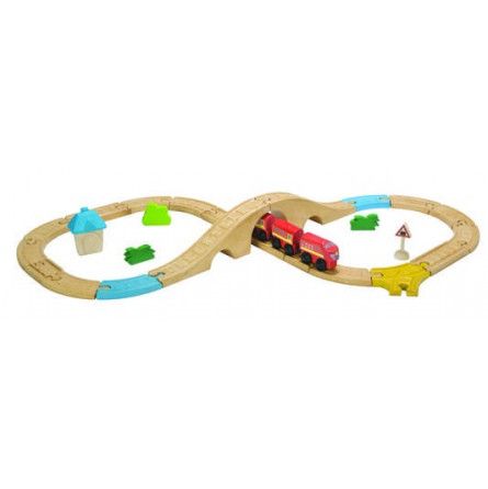 Circuit train/voiture en 8 - Plan Toys - IkaIpaka Royan