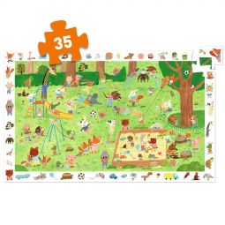 Puzzle 35p Observation Le Square des petits amis Djeco Ikaipaka