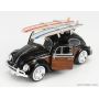 Voiture miniature Coccinelle Noire et Marron avec surf 1/24 