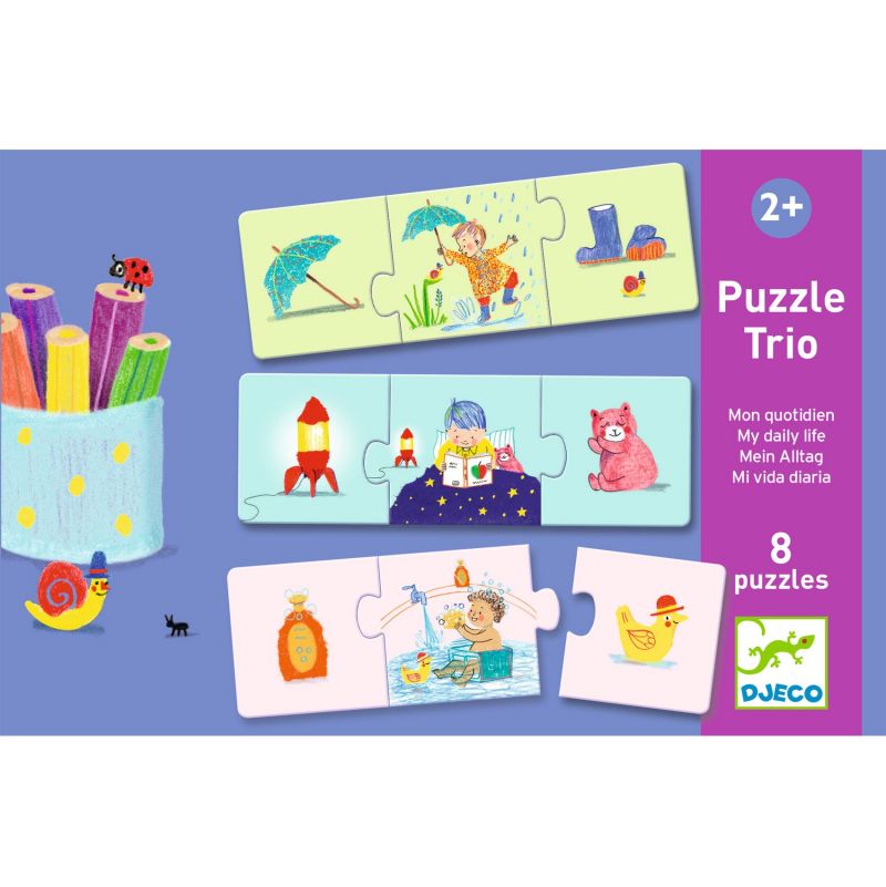 Puzzle Trio Mon quotidien Djeco Ikaipaka jeux & jouets Royan