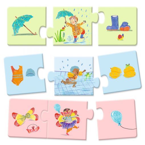 Puzzle Trio Mon quotidien Djeco Ikaipaka jeux & jouets Royan