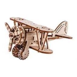 Maquette Avion 3D bois - Avion Biplan (63 pcs)  Ikaipaka jeux &
