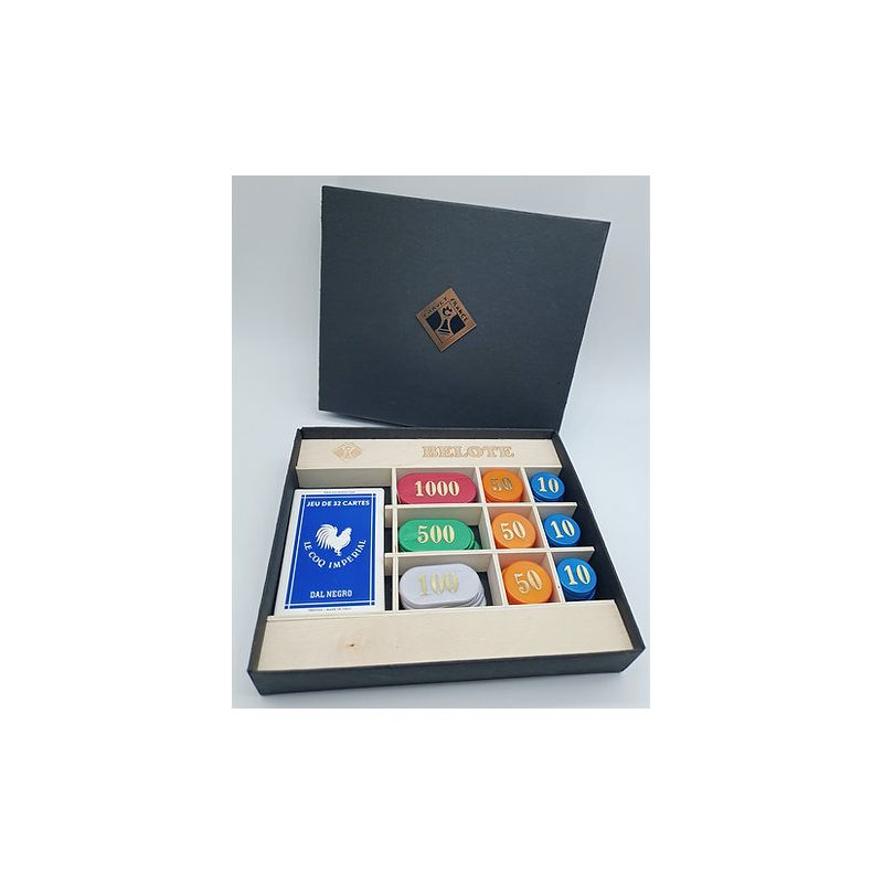 Belote : Coffret Carton de 90 jetons Chavet Jeux Chavet