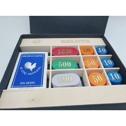 Belote : Coffret Carton de 90 jetons Chavet Jeux Chavet