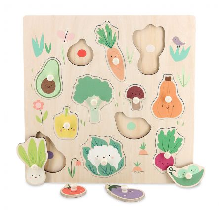 Encastrement bouton bois Légumes du jardin Sarah Betz VILAC