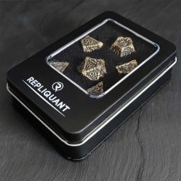 Set de 7 dés Mythologic Antic-Bronze Répliquant Ikaipaka jeux &