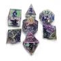 set de 7 dés Stardust Iridescent paillettes mouvantes