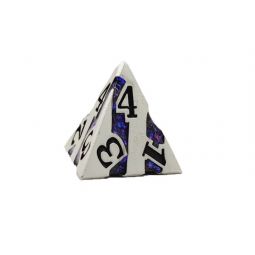 Set de 7 dés Lines Nickel Paillettes bleues Répliquant Ikaipaka