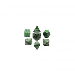 Set de 7 dés Lines vert Fluo Répliquant Ikaipaka jeux & jouets
