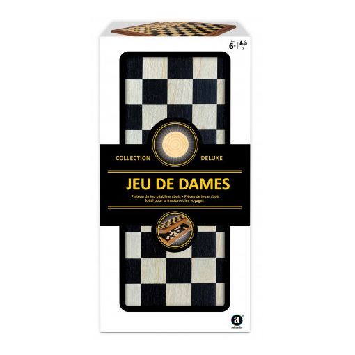 Jeu de Dames en Bois Pliable - Deluxe  Ikaipaka jeux & jouets