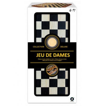 Jeu de Dames en Bois Pliable - Deluxe  Ikaipaka jeux & jouets
