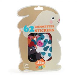 Grosses gommettes Animaux de la ferme Djeco Ikaipaka jeux &