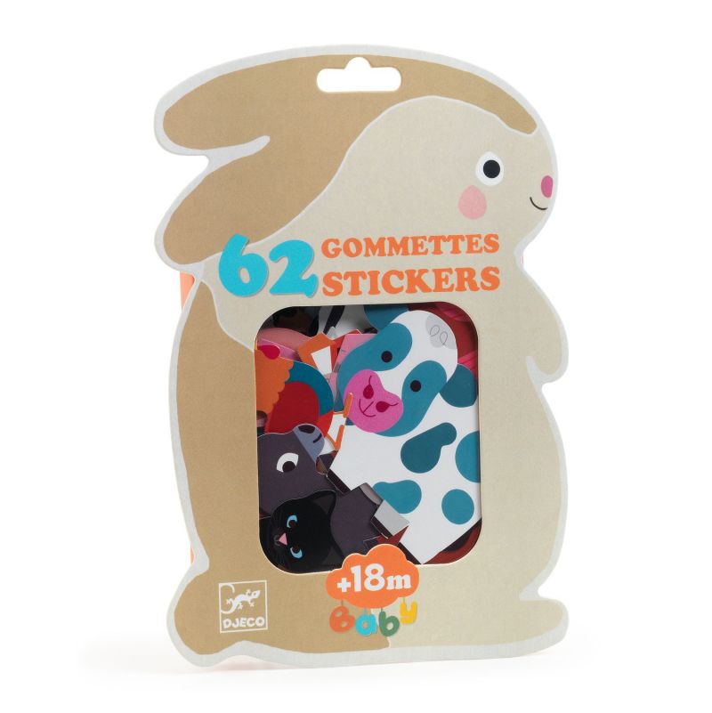 Grosses gommettes Animaux de la ferme Djeco Ikaipaka jeux &
