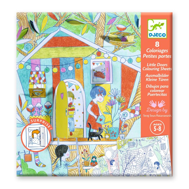 Coloriage surprise Les cabanes de Nina Djeco Ikaipaka jeux &