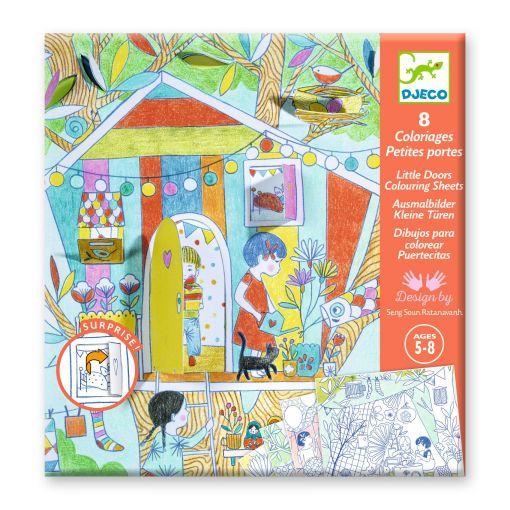 Coloriage surprise Les cabanes de Nina Djeco Ikaipaka jeux &