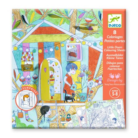 Coloriage surprise Les cabanes de Nina Djeco Ikaipaka jeux &
