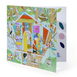 Coloriage surprise Les cabanes de Nina Djeco Ikaipaka jeux &