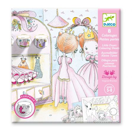Coloriage surprise Les petites portes de Pupi Djeco Ikaipaka