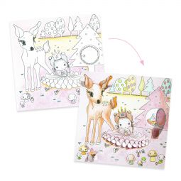 Coloriage surprise Les petites portes de Pupi Djeco Ikaipaka