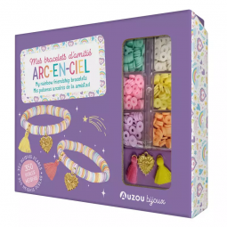 Bracelets d'amitié DIY Arc en ciel AUZOU Ikaipaka jeux & jouets