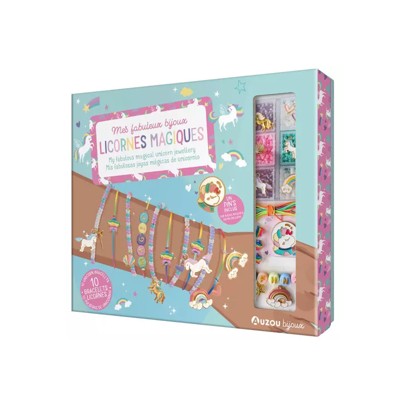 Mes fabuleux Bijoux Licorne Magique AUZOU Ikaipaka jeux &