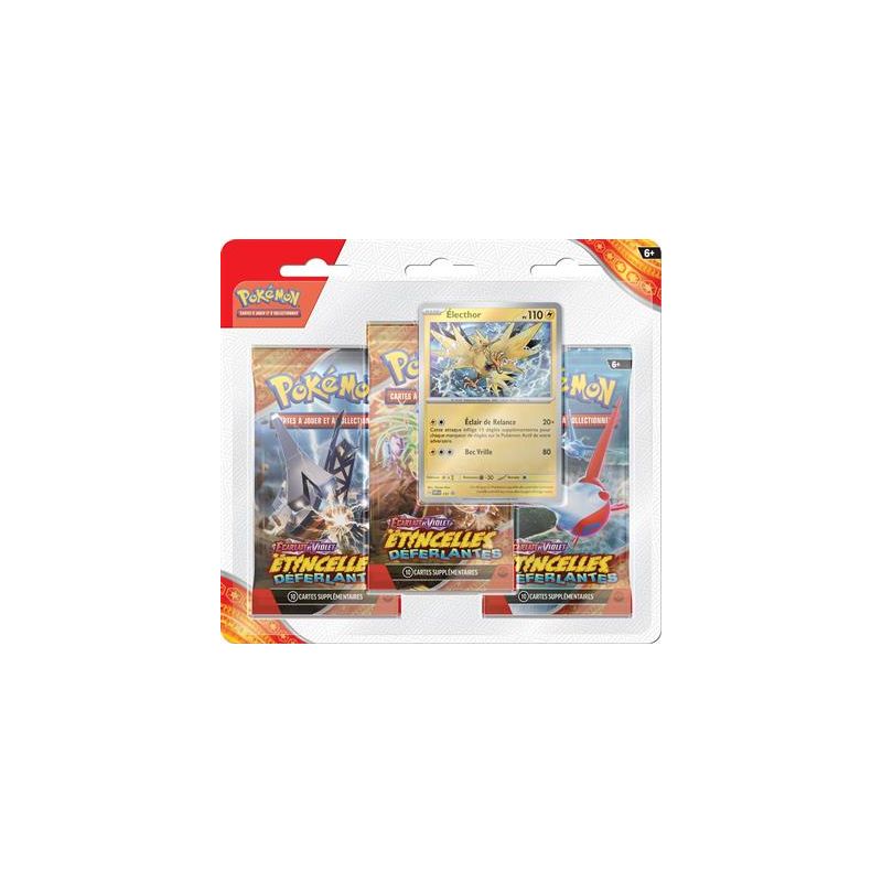 Pokémon EV08: pack 3 boosters Etincelles Deferlantes  Ikaipaka