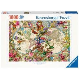 Puzzle 3000p Carte de la Flore et de la Faune Ravensburger