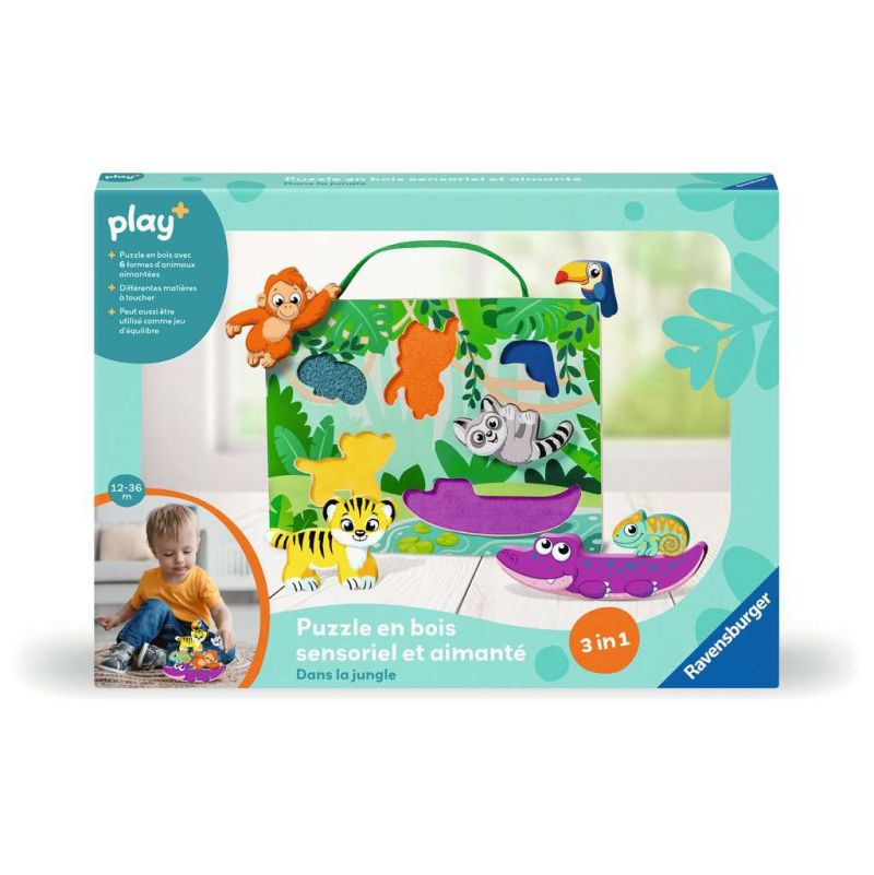 Puzzle en bois sensoriel & aimant Ravensburger Ikaipaka jeux &