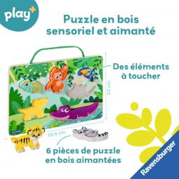 Puzzle en bois sensoriel & aimant Ravensburger Ikaipaka jeux &