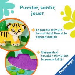 Puzzle en bois sensoriel & aimant Ravensburger Ikaipaka jeux &