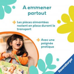 Puzzle en bois sensoriel & aimant Ravensburger Ikaipaka jeux &