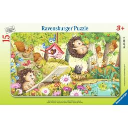 Puzzle 15p Les animaux du jardin Ravensburger Ikaipaka jeux &