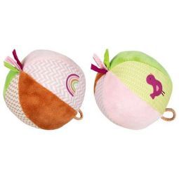 Balle Eveil avec Grelot rose-vert Goki Ikaipaka jeux & jouets